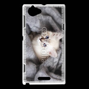 Coque Sony Xperia L Chaton aux yeux bleus 10