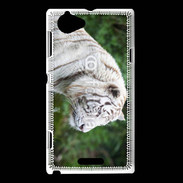 Coque Sony Xperia L Magnifique tigre blanc