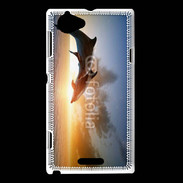 Coque Sony Xperia L Saut de dauphin au couché de soleil