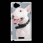 Coque Sony Xperia L Portrait de Bull terrier blanc 5