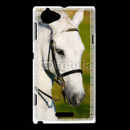 Coque Sony Xperia L Portrait cheval blanc 25
