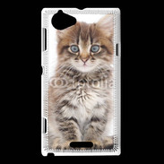Coque Sony Xperia L Portrait d'un chaton 75