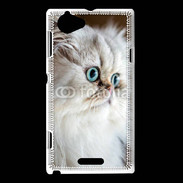 Coque Sony Xperia L Magnifique chat persan aux yeux bleus