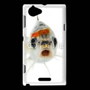 Coque Sony Xperia L Poisson Silver Koi de face