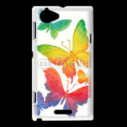 Coque Sony Xperia L Illustration de papillons en couleur