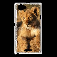 Coque Sony Xperia L Portrait de lionceau 100