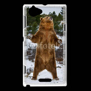 Coque Sony Xperia L Grizzly en colère