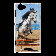 Coque Sony Xperia L Saut d'obstacle à cheval 100