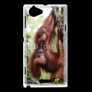 Coque Sony Xperia L Famille de singe 50
