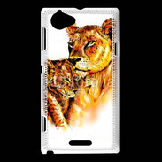 Coque Sony Xperia L Illustration de félins