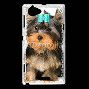 Coque Sony Xperia L Yorkshire et nœud bleu 15