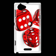 Coque Sony Xperia L Jeu de dés rouges