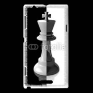 Coque Sony Xperia L Roi d'échec noir et blanc