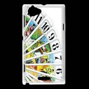 Coque Sony Xperia L Cartes de tarot sur fond blanc