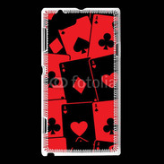 Coque Sony Xperia L Cartes rouges et noires 5