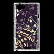 Coque Sony Xperia L Illustration de dés noirs