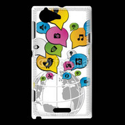 Coque Sony Xperia L Réseau social 2