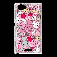 Coque Sony Xperia L Lapin crétin