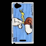 Coque Sony Xperia L Snoopy timbre poste