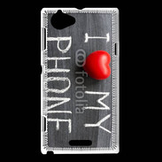 Coque Sony Xperia L J'aime mon téléphone