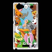 Coque Sony Xperia L Animaux cartoon