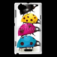 Coque Sony Xperia L Pile de coccinelles