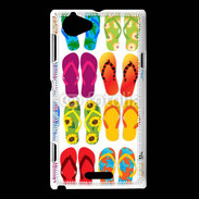 Coque Sony Xperia L Flip flop de tongues