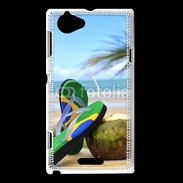 Coque Sony Xperia L Plage Brésil et noix de coco