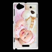 Coque Sony Xperia L Sourire de bébé en rose