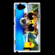 Coque Sony Xperia L Chien à la piscine 5