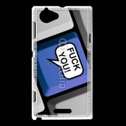 Coque Sony Xperia L Clavier humour fuck you