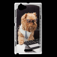 Coque Sony Xperia L Chien informaticien