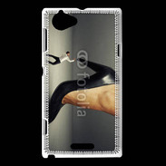 Coque Sony Xperia L Homme sous escarpin