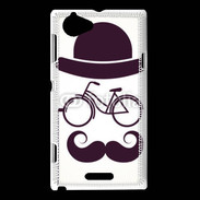 Coque Sony Xperia L Moustache vélo 10