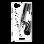 Coque Sony Xperia L Respect en écriture
