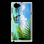Coque Sony Xperia L Plage tropicale