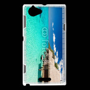 Coque Sony Xperia L Bungalow sur mer tropicale