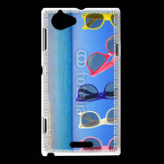 Coque Sony Xperia L Lunettes sur la plage