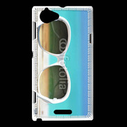 Coque Sony Xperia L Lunette de soleil sur la plage