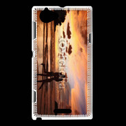 Coque Sony Xperia L Couple romantique sur la plage 2