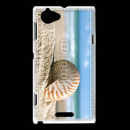 Coque Sony Xperia L Coquillage sur la plage 5