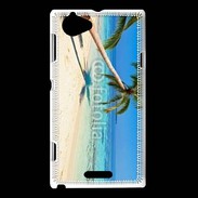 Coque Sony Xperia L Palmier sur la plage tropicale