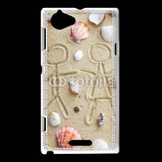 Coque Sony Xperia L Toi et moi sur la plage