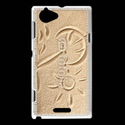 Coque Sony Xperia L Soleil et sable sur la plage