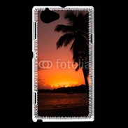 Coque Sony Xperia L Cocotier au soleil couchant