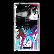 Coque Sony Xperia L Graffiti style femme