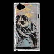 Coque Sony Xperia L Kiss graffiti