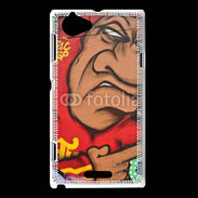 Coque Sony Xperia L Graffiti personnage antipathique