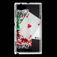 Coque Sony Xperia L Paire d'as au poker 6