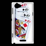 Coque Sony Xperia L Carré de dames au poker